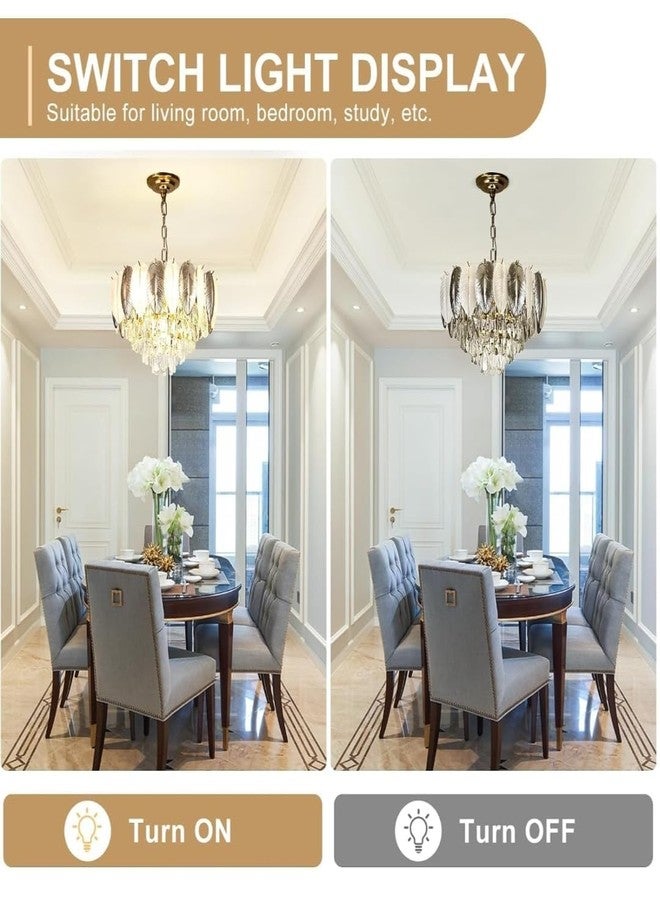 Cruv Crystal Chandelier for Dinint Table, Jhumar, Jhoomar for Bedroom, Hotels, Restaurants and Cafe (Feather Exqusite Design, 500 mm) - Image 4
